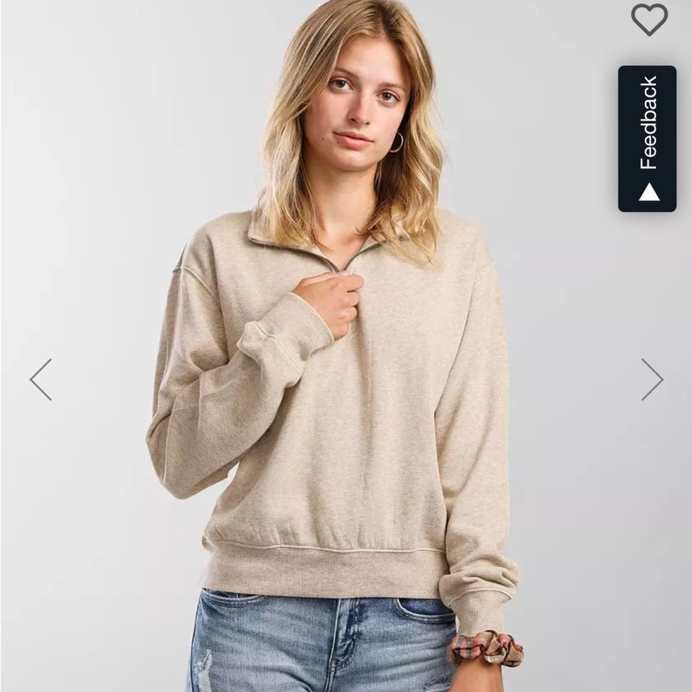 Z Supply Half Zip cream sweater
